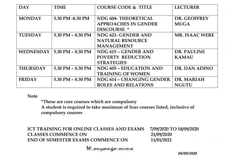  Timetable-MA Gender- 3rd Sem-1