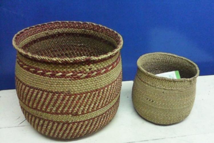  Baskets made from water hyacinth