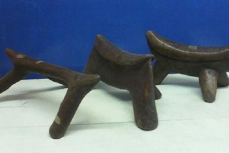  Samburu stools, head rests
