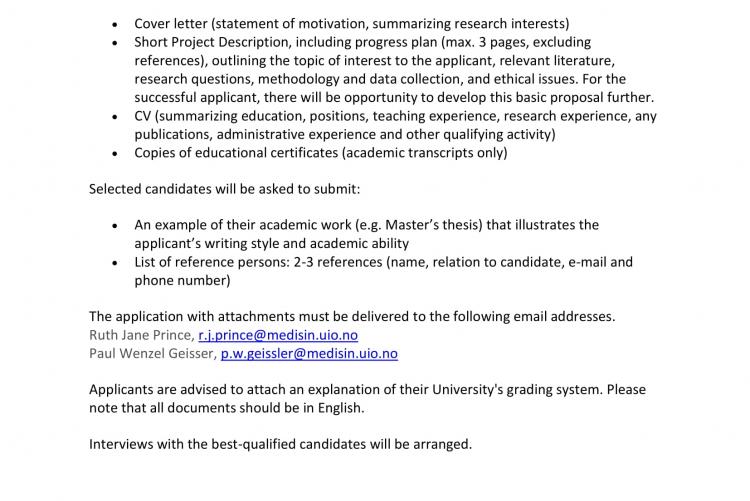 Covid Kenya PhD position Advert